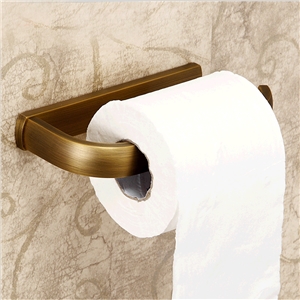 Rouleau de papier toilette L 19.7 cm en cuivre pour salle de bains antique